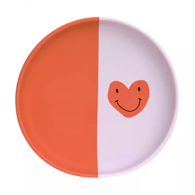 Lassig Talerzyk silikonowy dla dzieci Happy Rascals Heart lavender