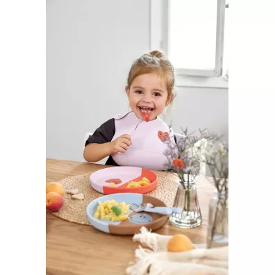 Lassig Talerzyk silikonowy dla dzieci Happy Rascals Heart lavender