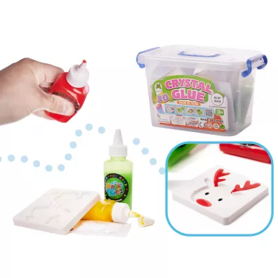 Klej �el kryszta�owy 3D crystal glue kreatywny zestaw w wiaderku