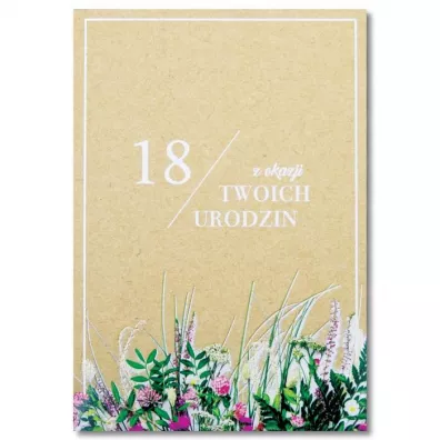 Trend Kartka okoliczno�ciowa Urodziny 18