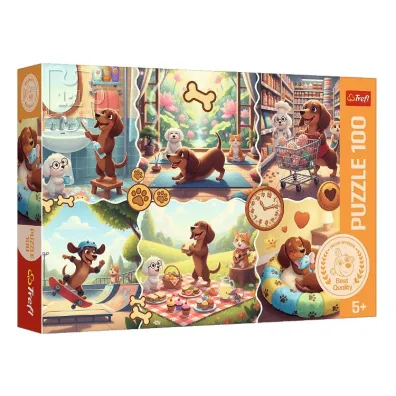 Puzzle 100 D�ugi dzie� jamnika TREFL