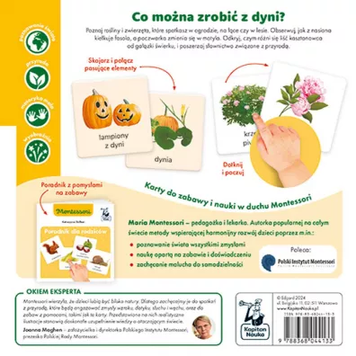 Montessori. Przyroda tu i tam. Karty sensoryczne z ksieczk. Kapitan Nauka