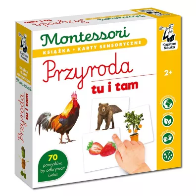Montessori. Przyroda tu i tam. Karty sensoryczne z ksieczk. Kapitan Nauka