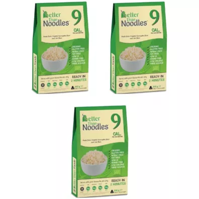 Better Than Foods Makaron konjac noodle bezglutenowy Zestaw 3 x 385 g Bio