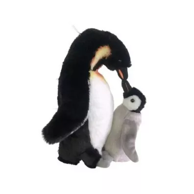 Pingwin z m�odym 28cm Dubi
