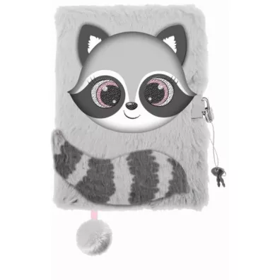 St. Majewski Pami�tnik z k��dk� 3D w�ochacz A5 Szop pracz/Raccoon linia 96 kartek