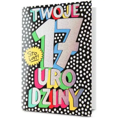 Karnet okazjonalny B6 z kopert� 17 Urodziny PAN DRAGON STAR-146