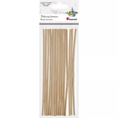 Titanum Drewniane patyczki okr�g�e dekoracje 3x150 mm