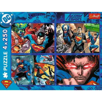 Puzzle 4x250 el. Odwaga Supermana Trefl