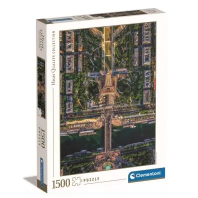 Puzzle 1500 el. HQ Flying Over Paris Clementoni