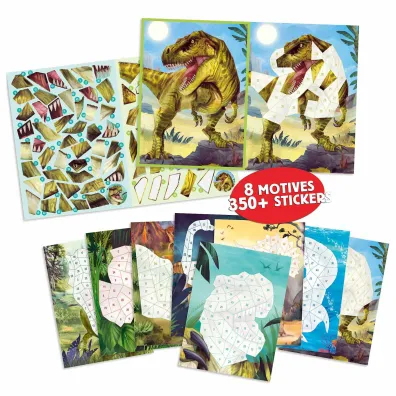 Zestaw z naklejkami number Stickers Dino World 13243A