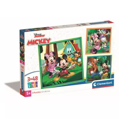 Puzzle 3x48 el. SuperColor. Mickey/Minnie Clementoni