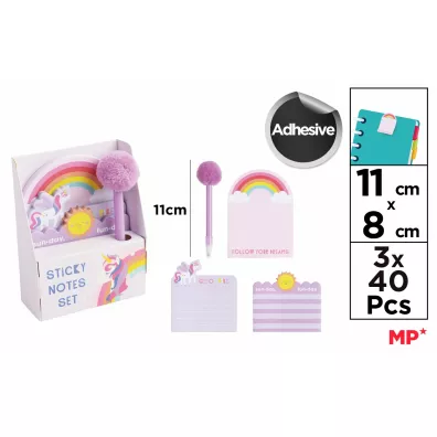 Mp Main Paper Zestaw notes z o��wkiem Unicorn