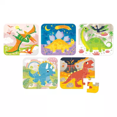 Puzzle Ukadam Dinozaury Bright Junior Media