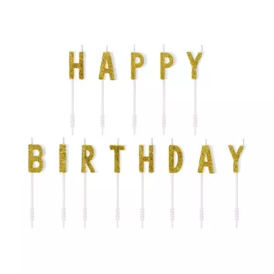 wieczki urodzinowe Happy Birthday 13 szt.