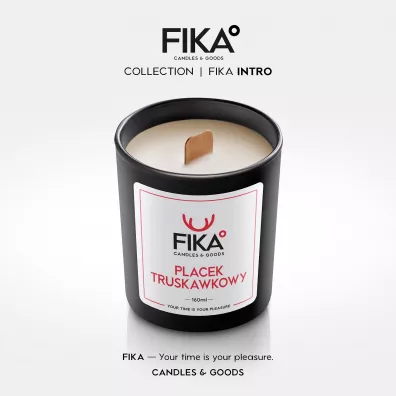 Fika Candles&Goods wieca sojowa - Placek truskawkowy 160 ml