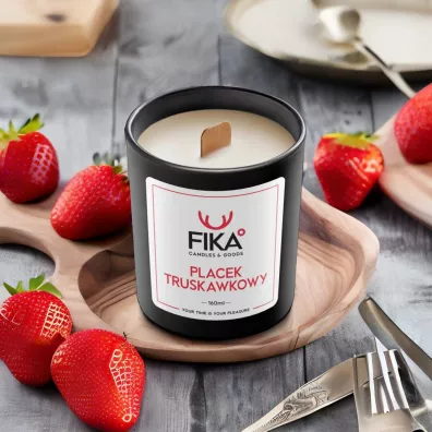 Fika Candles&Goods wieca sojowa - Placek truskawkowy 160 ml