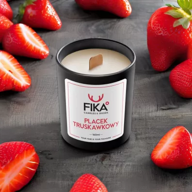 Fika Candles&Goods wieca sojowa - Placek truskawkowy 160 ml