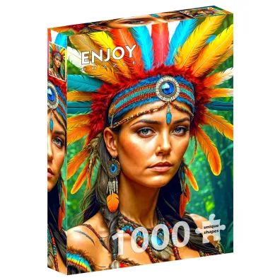 Puzzle 1000 Kobieta w pi�ropuszu Enjoy