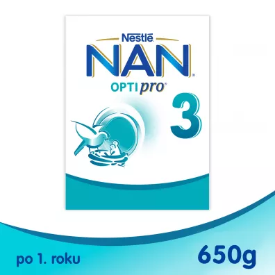 Nestle Nan Optipro 3 Junior Produkt na bazie mleka dla dzieci po 1. roku 650 g