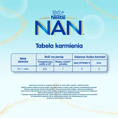 Nestle Nan Optipro 3 Junior Produkt na bazie mleka dla dzieci po 1. roku 650 g