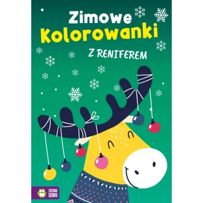 Zimowe kolorowanki z reniferem