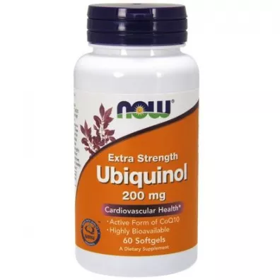Now Foods Ubichinol - Koenzym Q10 200 mg Suplement diety 60 kaps.