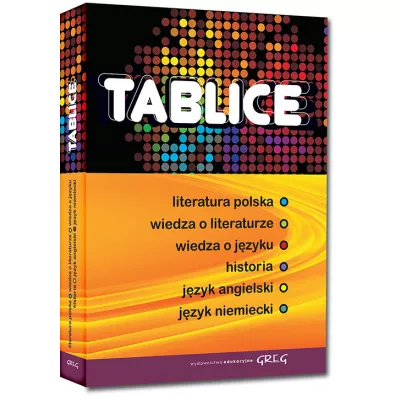 Tablice: literatura polska, wiedza o literaturze, wiedza o j�zyku, historia, j�zyk angielski, j�zyk niemiecki