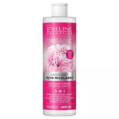 Eveline Cosmetics Organic �agodz�cy p�yn micelarny do demakija�u z peoni� 400 ml