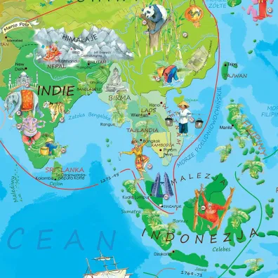 �wiat M�odego Odkrywcy. Mapa �cienna