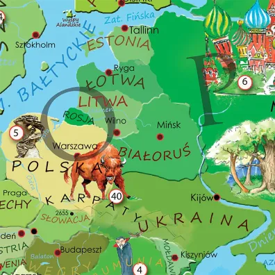 �wiat M�odego Odkrywcy. Mapa �cienna