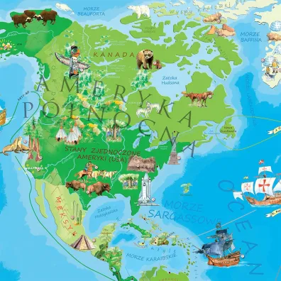 �wiat M�odego Odkrywcy. Mapa �cienna