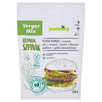 Yummity Verger Burger wegetariaski bezglutenowy ze szpinakiem 120 g