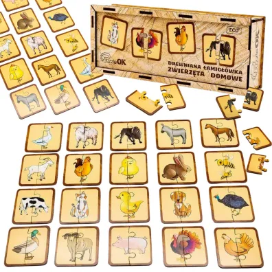 Puzzle �amig��wa drewniana Zwierz�ta domowe PuzzleOK