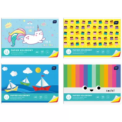 Interdruk Zeszyt papier�w kolorowych A4 20 kartek