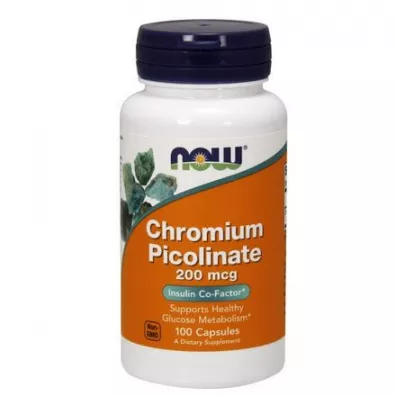 Now Foods Chromium Picolinate - Pikolinian Chromu Suplement diety 100 kaps.