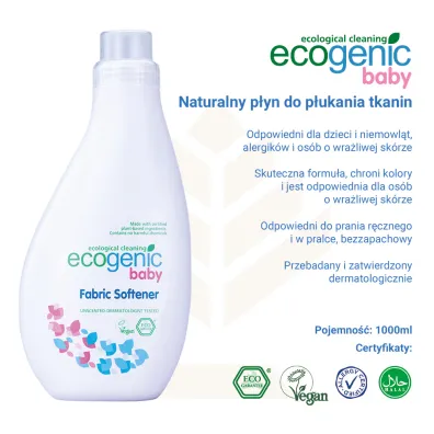 Ecogenic P�yn do zmi�kczania ubranek dzieci�cych, bezzapachowy 1 l