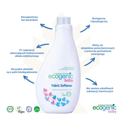 Ecogenic P�yn do zmi�kczania ubranek dzieci�cych, bezzapachowy 1 l