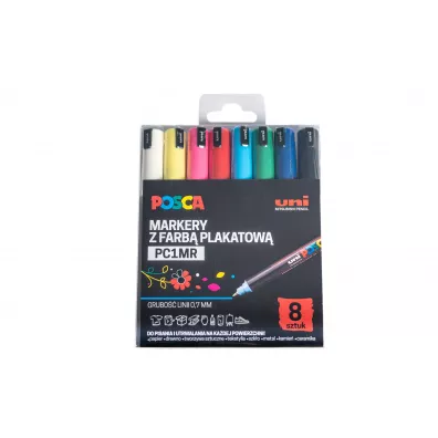 Uni Mitsubishi Pencil Markery PC-1MR Posca Uni 8 szt.