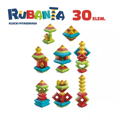 Klocki Pitagorasa 30 el. Rubanta