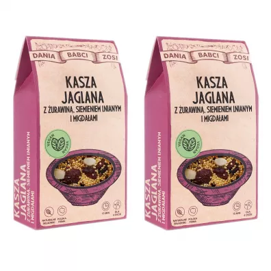 Dania Babci Zosi Kasza jaglana z urawin, siemieniem lnianym i migdaami Zestaw 500 g
