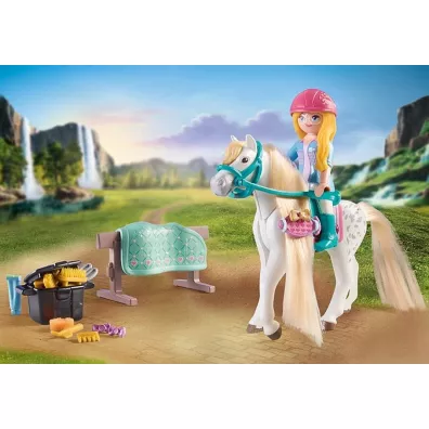 Playmobil Horses of Waterfall Isabella i Lioness z myjni� dla koni 71354