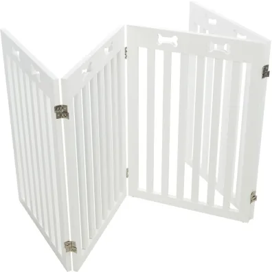 Trixie Barierka drewniana, 4-cz�ciowa, 60&ndash;160 x 75 cm, bia�a