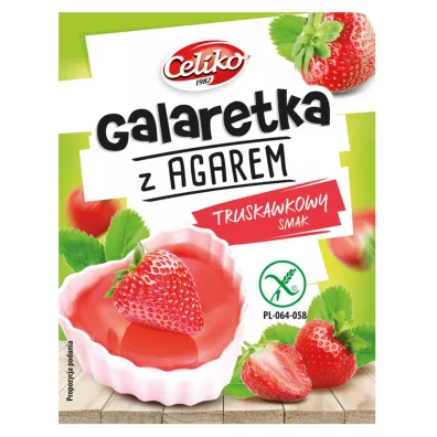 Celiko Galaretka z agarem o smaku truskawkowym bezglutenowa 45 g