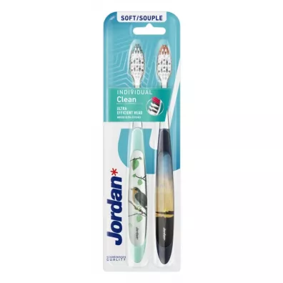 Jordan Individual Clean szczoteczka do z�b�w Mi�kka 2 szt.
