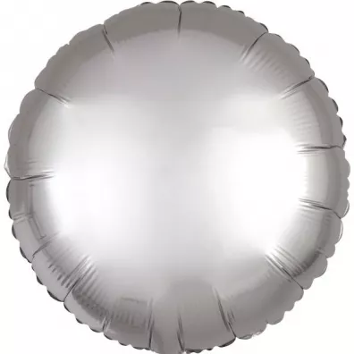 Amscan Balon foliowy Lustre srebrny okr�g�y 43cm