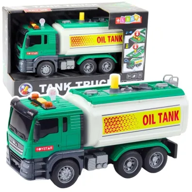 Ci�ar�wka cysterna woda �wiat�a d�wi�ki zielona LeanToys