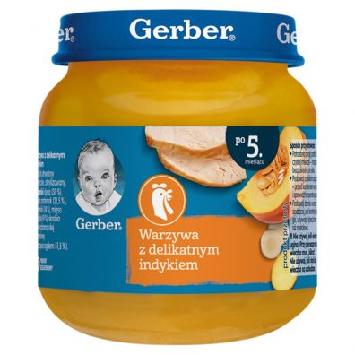 Gerber Obiadek indyk z dynią i ziemniaczkami dla niemowląt po 5 miesiącu 125 g