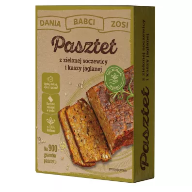 Dania Babci Zosi Pasztet ro�linny z zielonej soczewicy i kaszy jaglanej 325 g