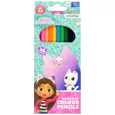 Starpak Kredki o��wkowe Koci Domek Gabi 529135 12 szt.